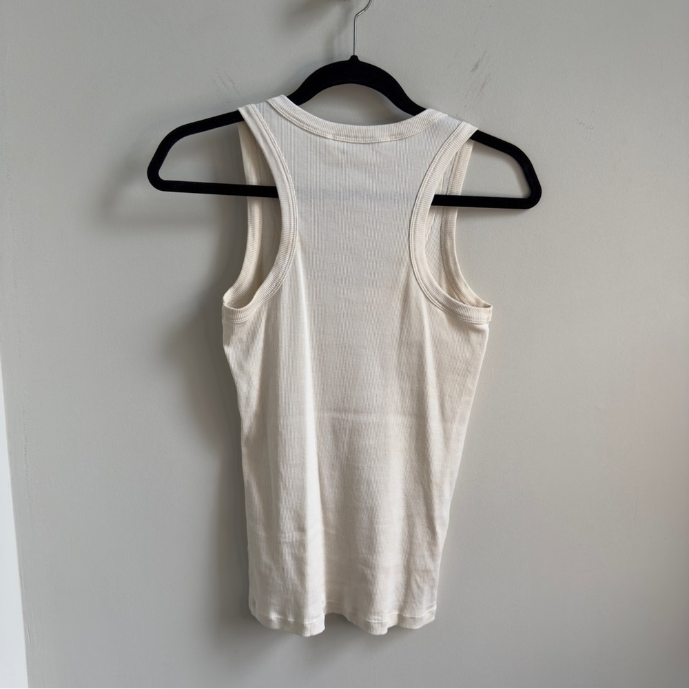 Rohe Cream Fine Rib Scoop Neck Tank - Picture 11 of 11